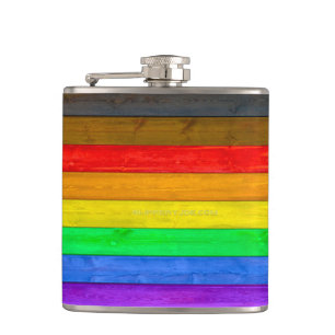 SlipperyJoe's inklusive Regenbogenflagge texturier Flachmann