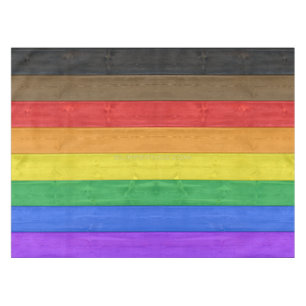 SlipperyJoe's inklusive Regenbogenflagge texturier Tischdecke