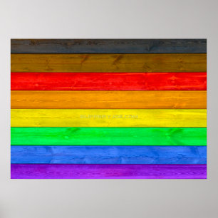SlipperyJoe's inklusive schwule Regenbogenflagge h Poster