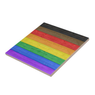 SlipperyJoe's inklusive schwule Regenbogenflagge t Fliese