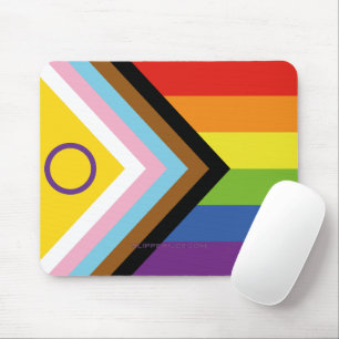 SlipperyJoe's Intersex Pride-Flagge gelber Hinterg Mousepad