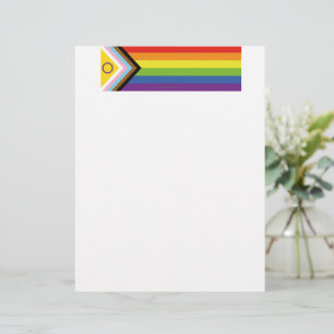 SlipperyJoe's Intersex-Stolzflagge gelber Hintergr Briefbogen