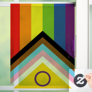 SlipperyJoe's Intersex-Stolzflagge gelber Hintergr Fensteraufkleber