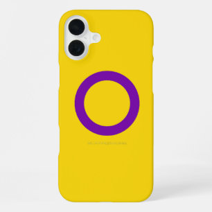 SlipperyJoe's Intersex-Stolzflagge gelber Hintergr iPhone 16 Plus Hülle