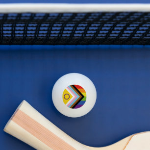 SlipperyJoe's Intersex-Stolzflagge gelber Hintergr Tischtennisball