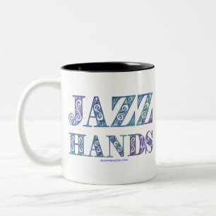 SlipperyJoe's Jazz Hands Broadway-Musicals tanzen Zweifarbige Tasse