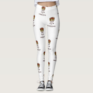 SlipperyJoe's keep calm fabulous goldene Krone rot Leggings
