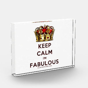 SlipperyJoe's keep calm fantastische goldene Krone Fotoblock