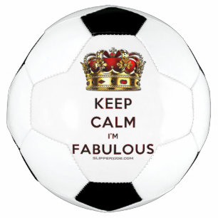 SlipperyJoe's keep calm fantastische goldene Krone Fußball