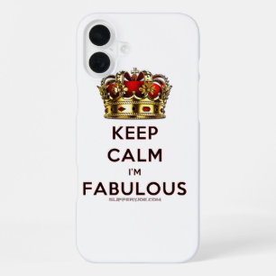 SlipperyJoe's keep calm fantastische goldene Krone iPhone 16 Plus Hülle