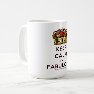 SlipperyJoe's keep calm fantastische goldene Krone Kaffeetasse