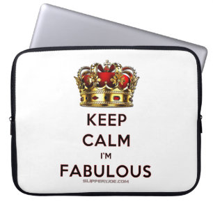 SlipperyJoe's keep calm fantastische goldene Krone Laptopschutzhülle
