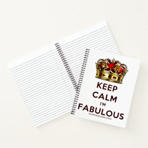 SlipperyJoe's keep calm fantastische goldene Krone Notizbuch