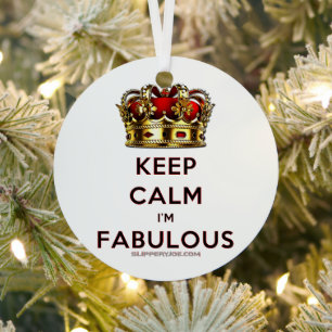 SlipperyJoe's keep calm fantastische goldene Krone Ornament Aus Metall