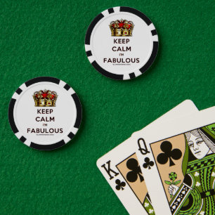 SlipperyJoe's keep calm fantastische goldene Krone Pokerchips