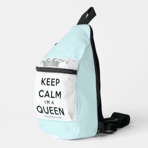 SlipperyJoe's keep calm Königin poliertes Silber K Crossbody Bag