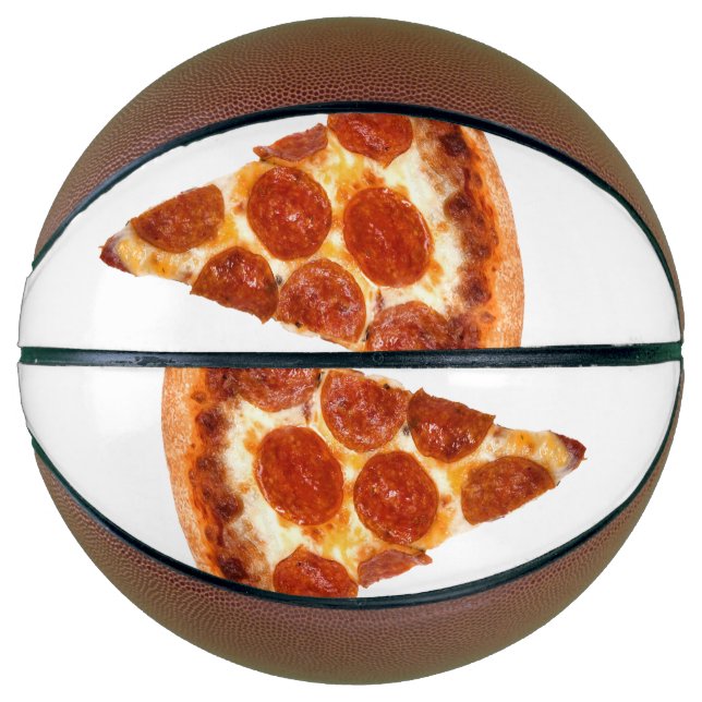 SlipperyJoe's klassische Pepperoni-Pizzaschnitt ge Basketball (Vorderseite)