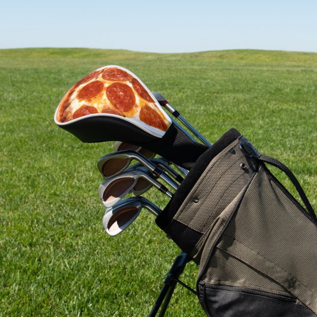 SlipperyJoe's klassische Pepperoni-Pizzaschnitt ge Golf Headcover (In SItu)