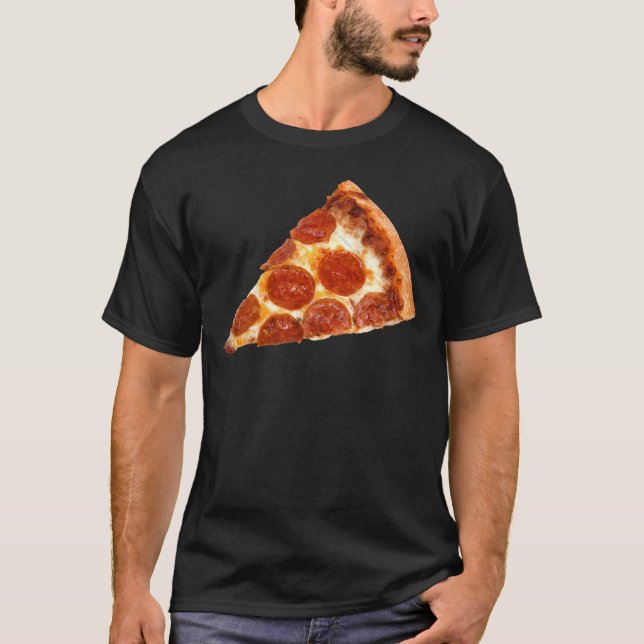 SlipperyJoe's klassische Pepperoni-Pizzaschnitt ge T-Shirt (Vorderseite)