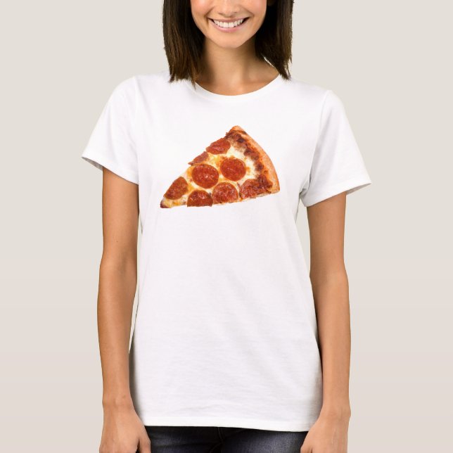 SlipperyJoe's klassische Pepperoni-Pizzaschnitt ge T-Shirt (Vorderseite)