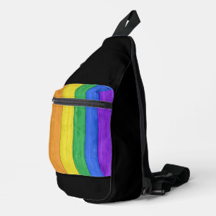 SlipperyJoe's klassischer Regenbogen-Tastsinn hand Crossbody Bag