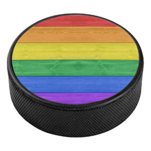 SlipperyJoe's klassischer Regenbogen-Tastsinn hand Eishockey Puck
