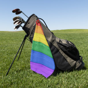 SlipperyJoe's klassischer Regenbogen-Tastsinn hand Golfhandtuch