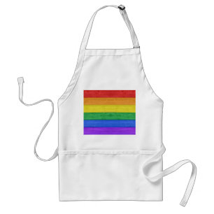 SlipperyJoe's klassischer Regenbogen-Tastsinn hand Schürze