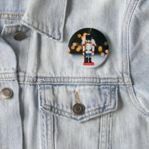 SlipperyJoes klassischer Weihnachts-Nussknacker-Sc Button