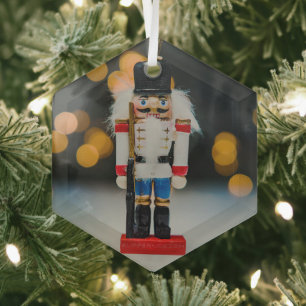 SlipperyJoes klassischer Weihnachts-Nussknacker-Sc Ornament Aus Glas