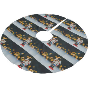 SlipperyJoes klassischer Weihnachts-Nussknacker-Sc Polyester Weihnachtsbaumdecke