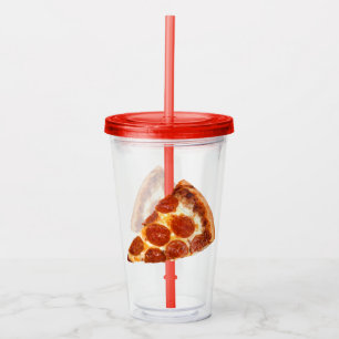 SlipperyJoe's klassisches Pepperoni-Pizza-Stück ge Acryltrinkbecher