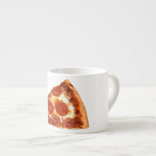 SlipperyJoe's klassisches Pepperoni-Pizza-Stück ge Espressotasse
