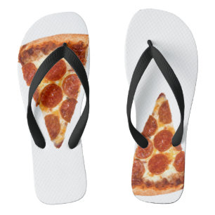 SlipperyJoe's klassisches Pepperoni-Pizza-Stück ge Flip Flops