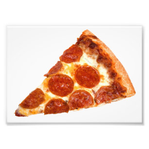 SlipperyJoe's klassisches Pepperoni-Pizza-Stück ge Fotodruck