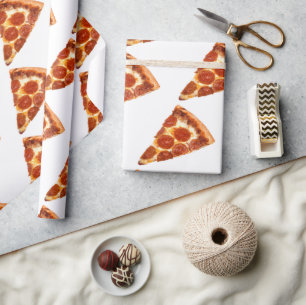 SlipperyJoe's klassisches Pepperoni-Pizza-Stück ge Geschenkpapier