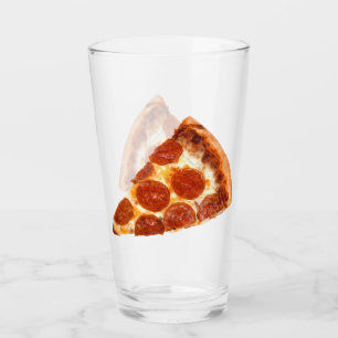 SlipperyJoe's klassisches Pepperoni-Pizza-Stück ge Glas