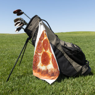 SlipperyJoe's klassisches Pepperoni-Pizza-Stück ge Golfhandtuch