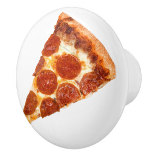 SlipperyJoe's klassisches Pepperoni-Pizza-Stück ge Keramikknauf