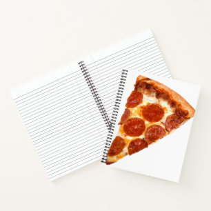 SlipperyJoe's klassisches Pepperoni-Pizza-Stück ge Notizbuch