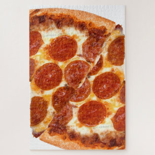 SlipperyJoe's klassisches Pepperoni-Pizza-Stück ge Puzzle