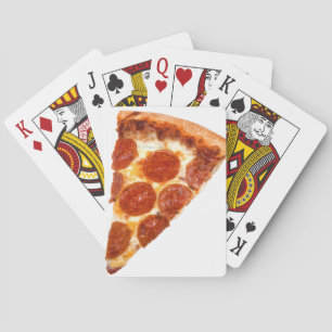 SlipperyJoe's klassisches Pepperoni-Pizza-Stück ge Spielkarten
