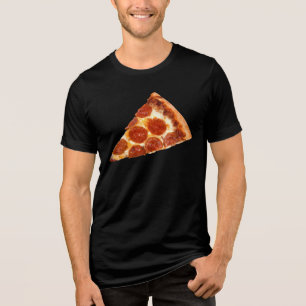 SlipperyJoe's klassisches Pepperoni-Pizza-Stück ge Tri-Blend Shirt
