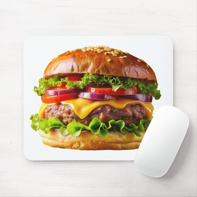 SlipperyJoe's köstlich gestapelte Hamburger-Thic Mousepad (Mit Mouse)