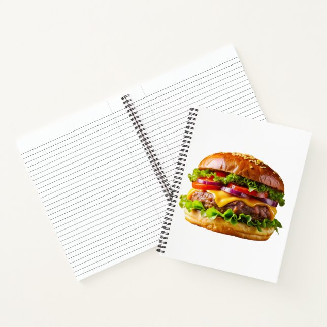 SlipperyJoe's köstlich gestapelte Hamburger-Thic Notizbuch (Innenseite)