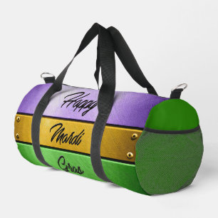 SlipperyJoe's kühnes Mardi-Gras-Thema lila gold gr Duffle Bag
