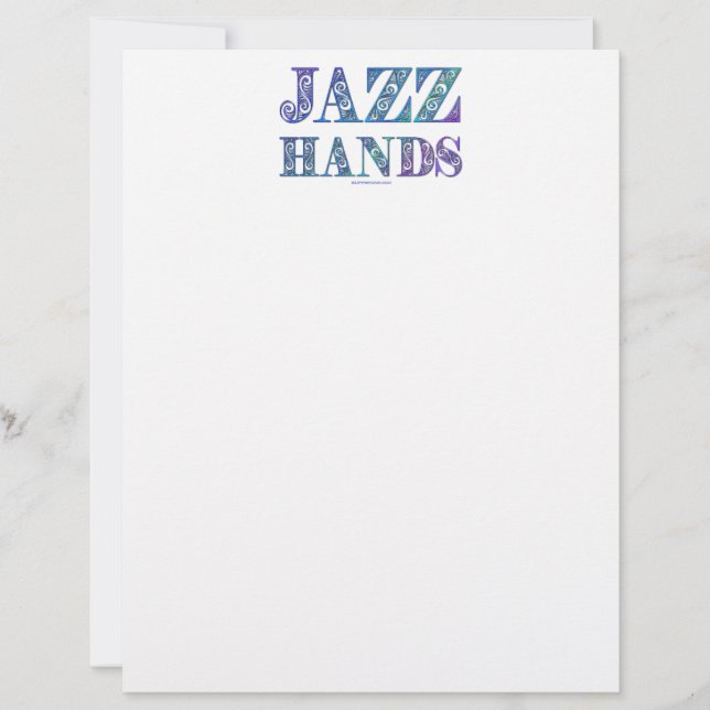 SlipperyJoe's künstlerische Jazz Hands lebendige F Briefbogen (Vorderseite)