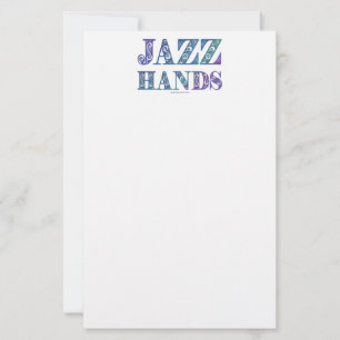 SlipperyJoe's künstlerische Jazz Hands lebendige F Briefpapier