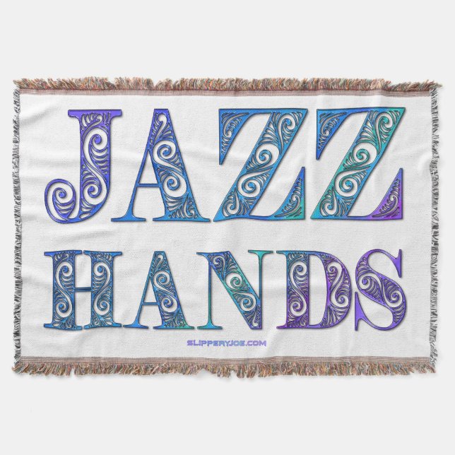 SlipperyJoe's künstlerische Jazz Hands lebendige F Decke (Vorderseite)