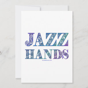 SlipperyJoe's künstlerische Jazz Hands lebendige F Feiertagskarte